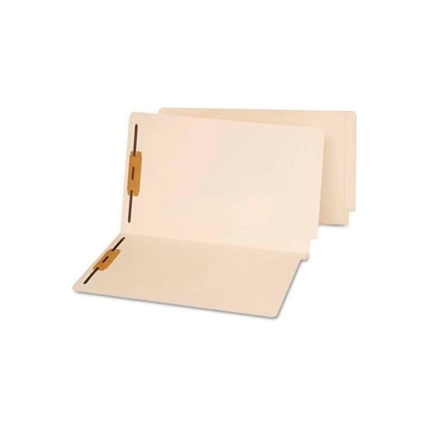 Universal Universal® End Tab Folders, Two Fasteners, Legal, Manila, 50